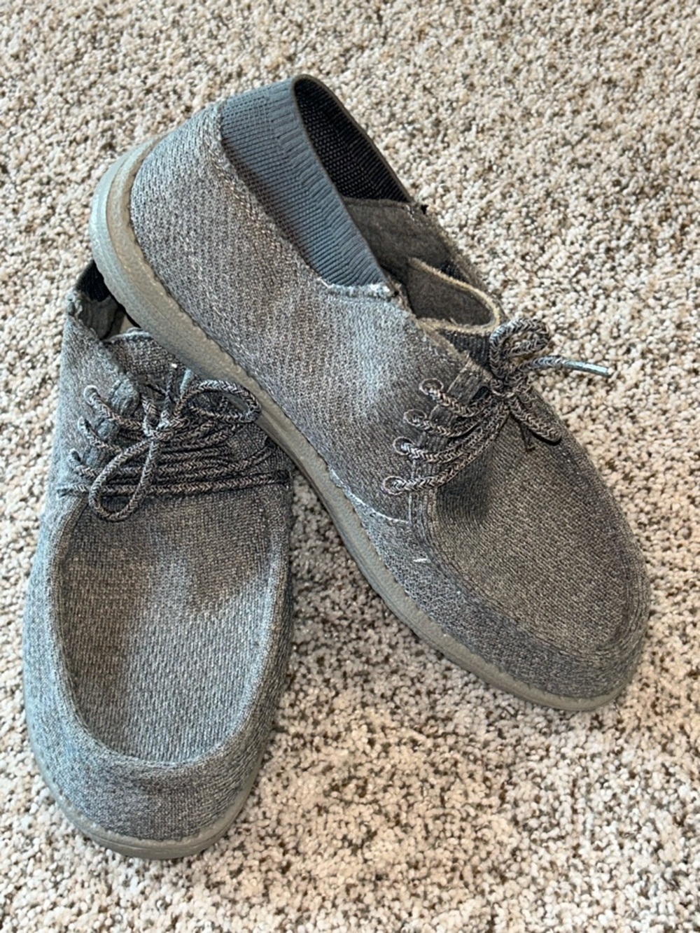 Hey Dude Wayne Lace-Up Loafers in Gray